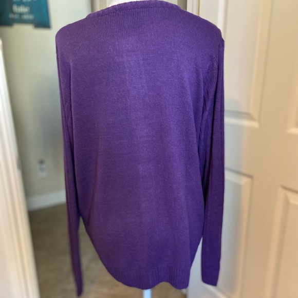 Purple Button-up Sweater - Picture 3 of 6